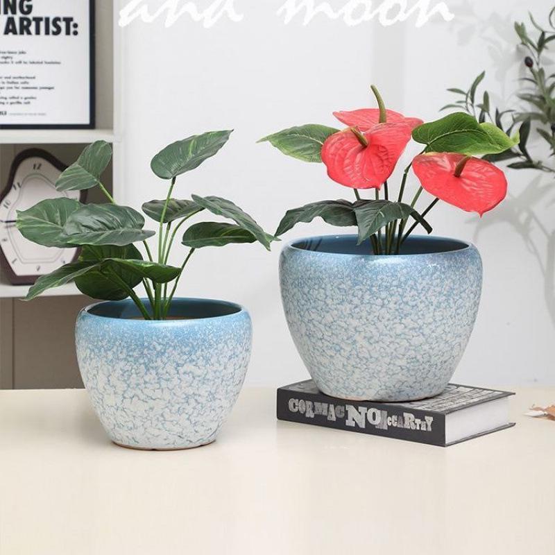 Nordic Style Extra-Large Ceramic Flower Pot for Indoor and Outdoor Use - Ideal for Money Tree & Pothos Creative Bonsai