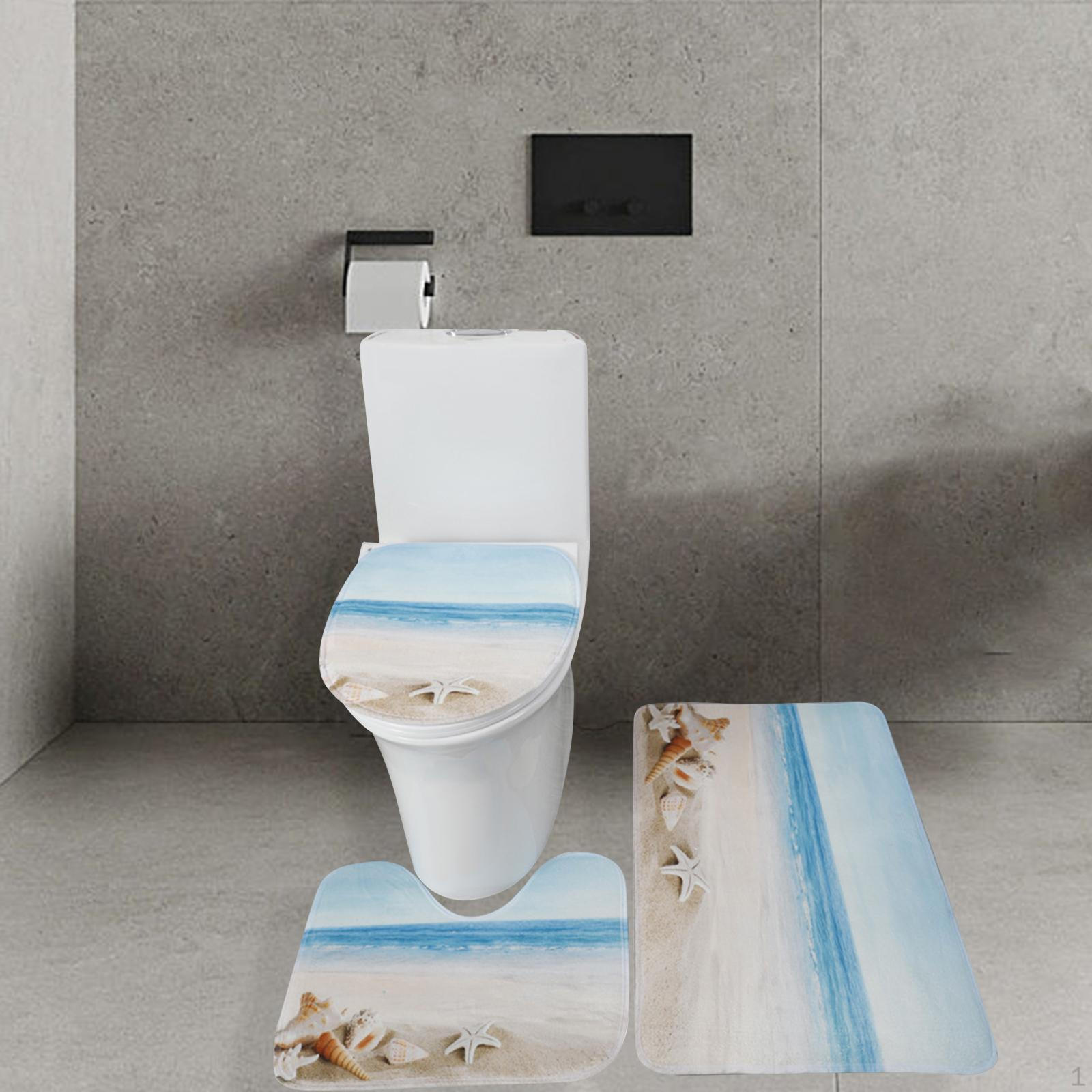 

Набор ковриков для ванной комнаты, впитывающий коврик для ванной с U-образным туалетом для