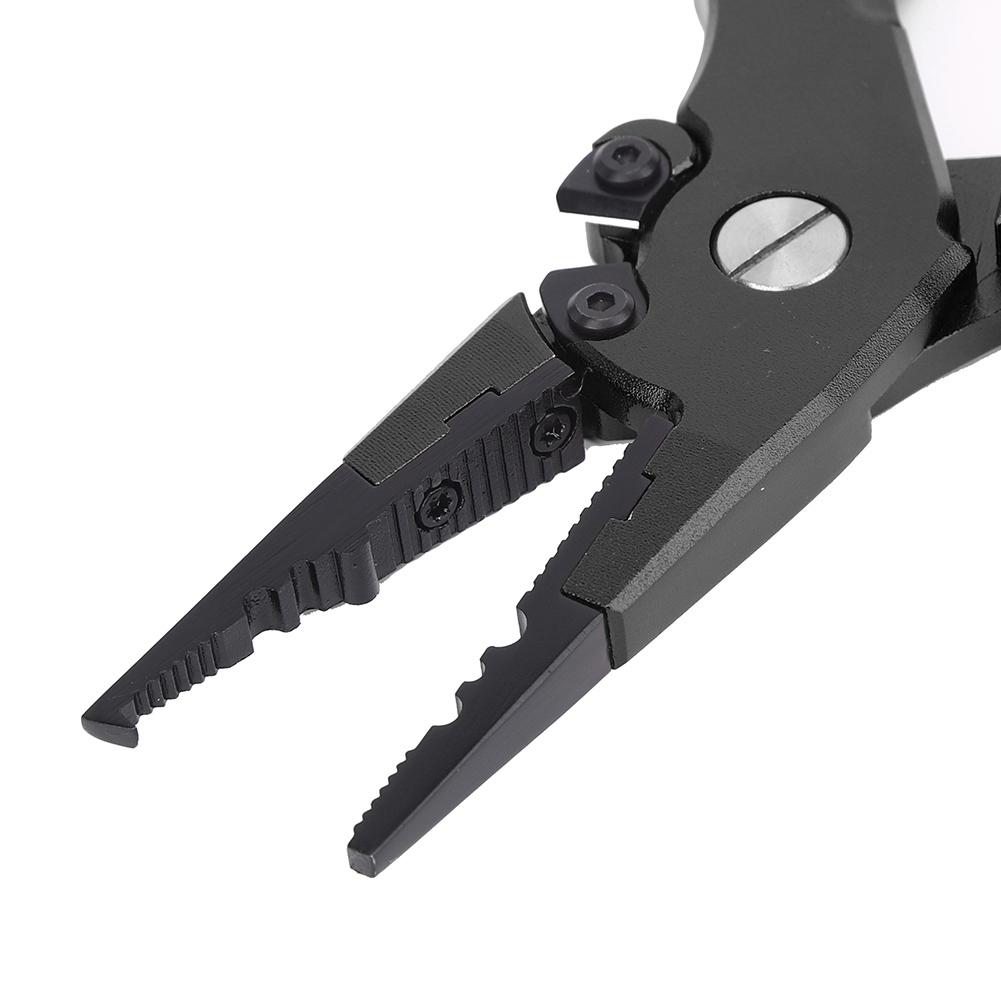 Outdoor Aluminum Alloy Lure Self Locking Fishing Pliers Fish Controller Tong Setblack