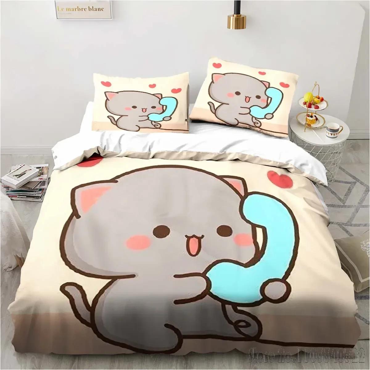 

Bubu Dudu Cartoon Cute Bear Kawaii Christmas Duvet Cover Set Hd Comforter Cover For Kids Bedding Sets Bedclothes Bedroom Decor EU Single(135*200cm)3pcs