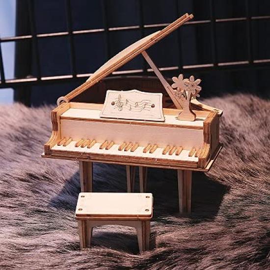 3D Wooden Puzzle TG402 Grand Piano with Japanese Instructions Tsukurundesu®