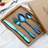 4PCS Set Stainless Steel Upscale Dinnerware Flatware Cutlery Fork Spoon Teaspoon
