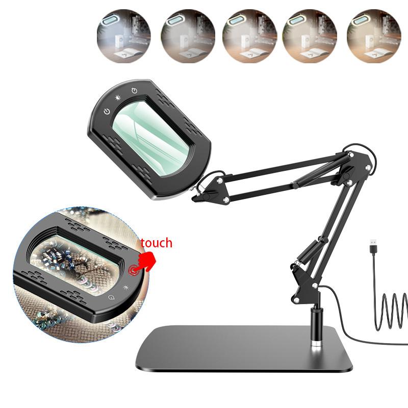 Glass Led Lighted 15x Square Magnifier