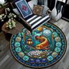 Aquatic Life Mandala Round Area Rug Under Office Chairs Bedroom Living Room Home Decor