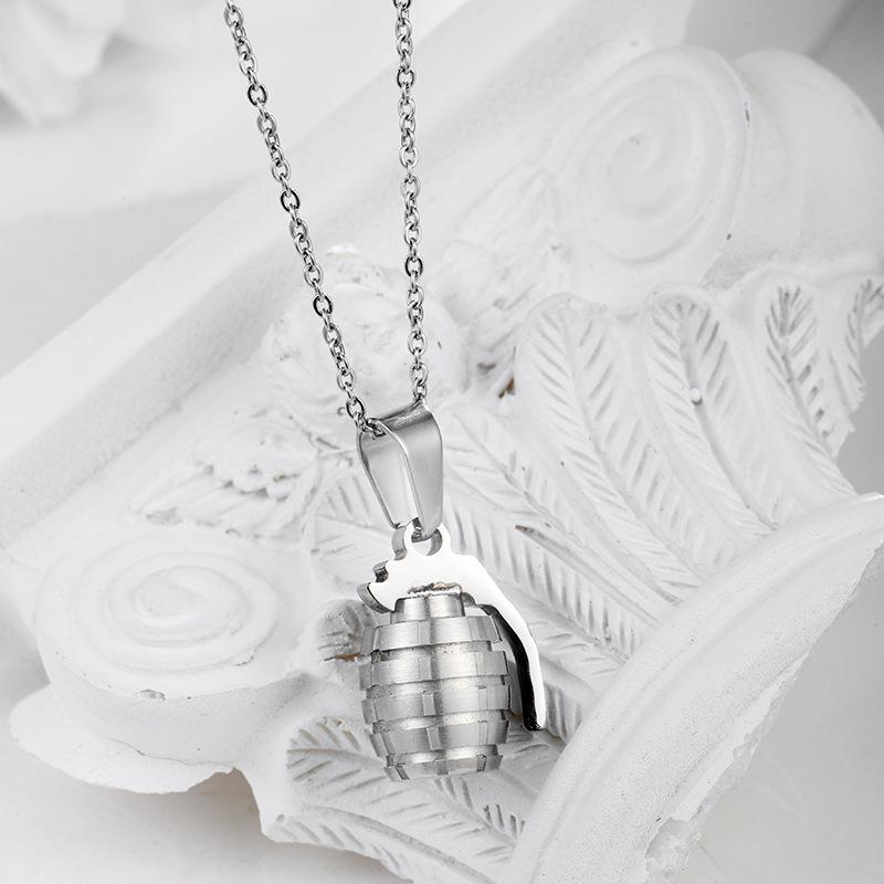 

Подвеска-граната из титановой стали - Унисекс Хип-хоп Уличный стиль Ювелирные изделия