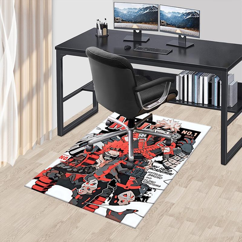 

1pc My Hero Academia Katsuki Bakugo & Eijiro Kirishima Anime Chair Mat - Anti-Slip Office Rug for Desk, Home Decor, Living Room, Bedroom, Game Room.T0 60cm by 90cm