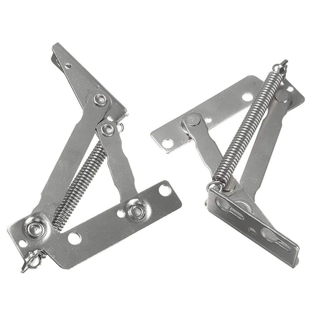 2pcs 13*2.3cm 80 Degree Sprung Hinge Stainless Steel Sofa Folding Scissor Hinge Cabinet Door Lift Up Stay Flap Top Support Tool