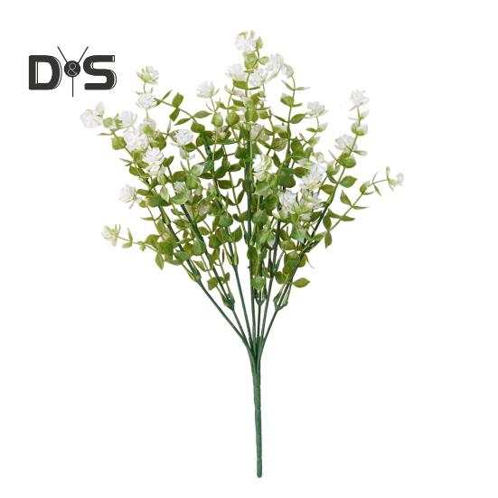 2 Piezas Flores Artificiales de Exterior Realistas Resistentes a los Rayos UV Plantas Falsas Flores Falsas con Tallos Flexibles para Colgar en Macetero Porche Hogar Decoración de Boda