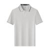 Judger Men's Silk-Linen Blend Business Casual Polo Shirt