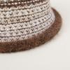 New Small Fresh Comfortable Warm Striped Knitted Comfortable Casual Bucket Hat Burr Edge Casual Warm Small Brim Basin Hat