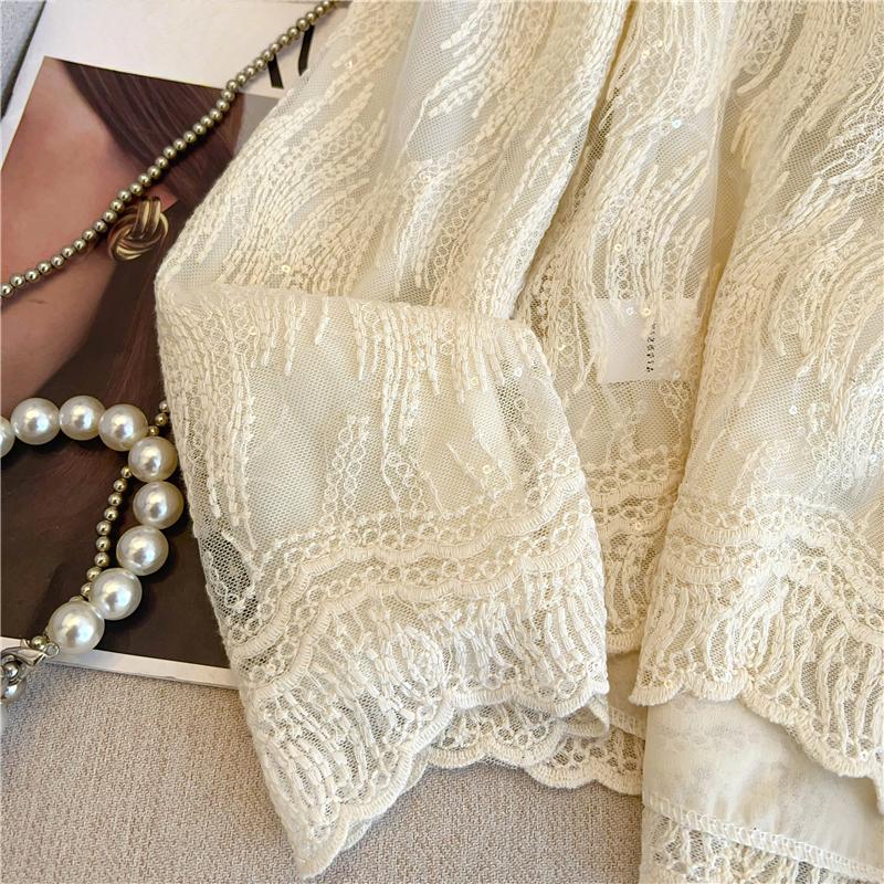 Fashion Temperament V-neck Ribbon Lace Shirt Women Long Sleeve Solid Loose Women's Blouses and Tops Vintage Slim Fit Elegant Lady Shirt Clothes 26431