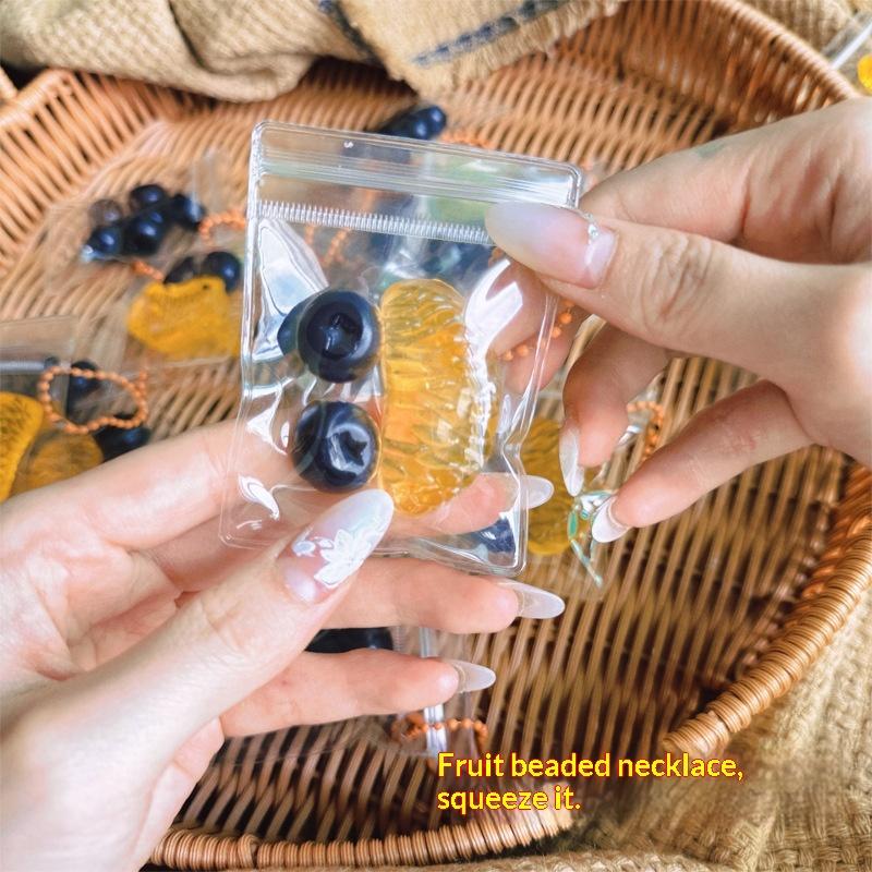 1Pcs New Sticky Tpr Fruit Blueberry Tangerine Orange Stress Relief Fidget Mini Squeeze Antistress Kids Toy