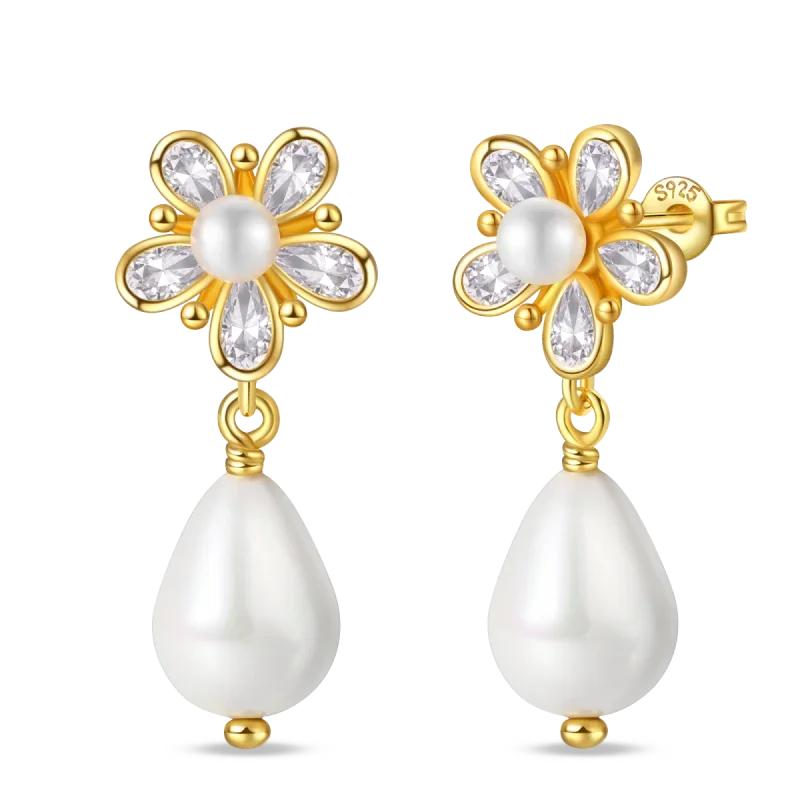 Original New In 925 Silver Gold Star And Moon Pave Colored Zircon Earrings For Women Trending Fashion Jewelry Birthday Gift
