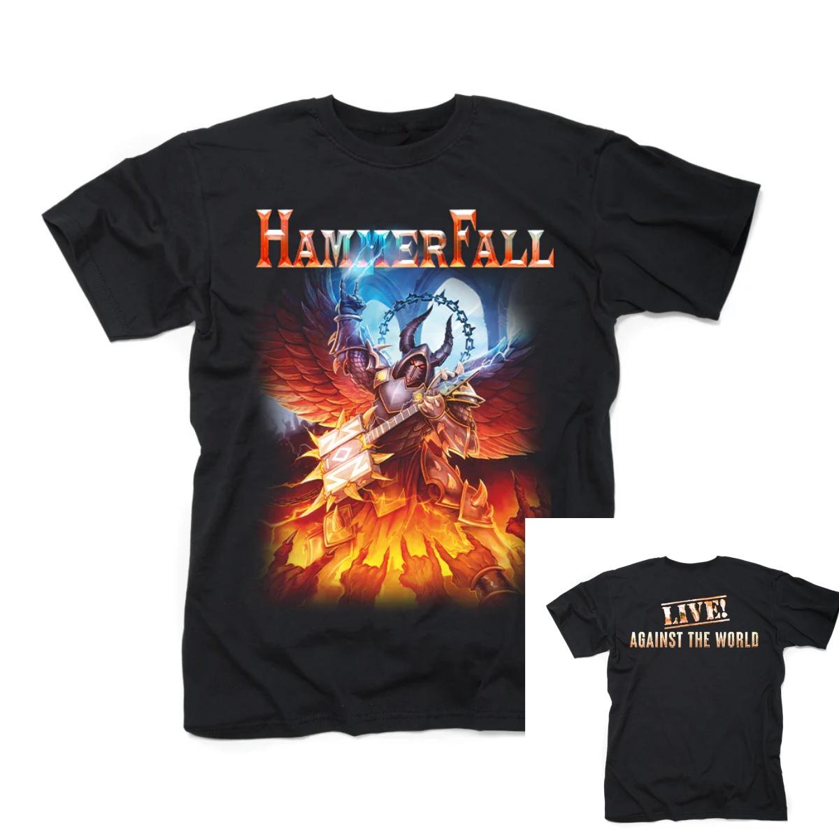 

Hammerfall Shield Casual Tshirt Luxury Brand for Men and Women Top XL