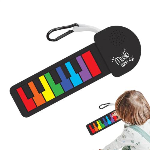 M-i-ni Electronic Piano, Roll-Up Piano Keyboard, Beginner's Musical Instrument, 21.7x13.2x2cm Portable and Lightweight Design Silicone Folding Foldabl
