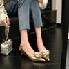 Fashion Spring and Autumn 2025 New Pointed Toe Shallow Mouth Camellia Low Heel Shoes French Stiletto Soft Leather Single Women's Shoes