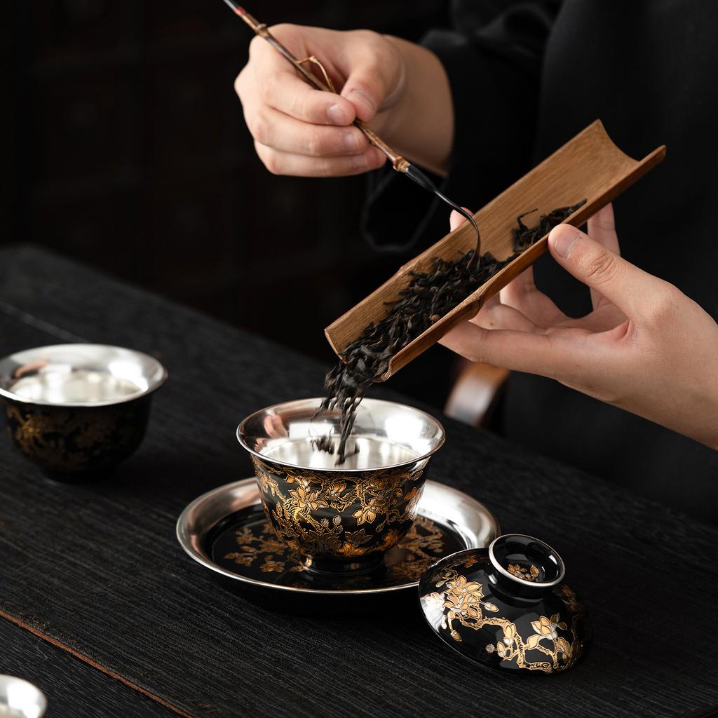 Liu Yin Kung Fu Tea Set, High-end Teapot Teacup Small Set for Making Tea In the Living Room, and Leadership Business Gifts.