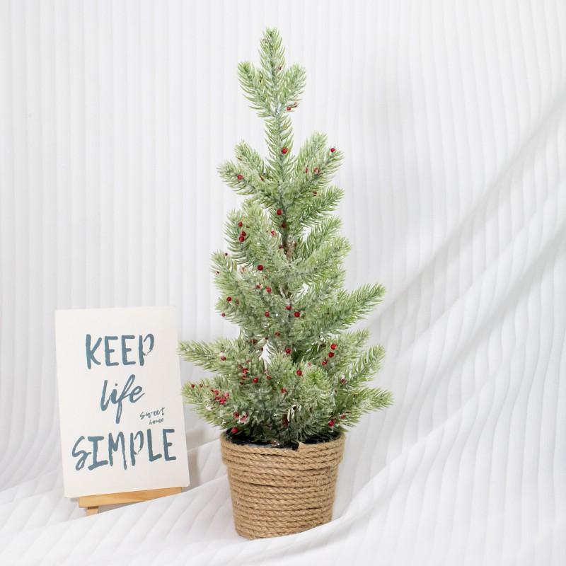 Mini Desktop Christmas Tree Decor Artificial PE PVC Green Xmas Home Office Party Photography Prop