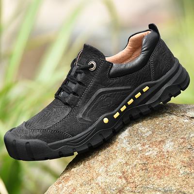 British Style Men's Outdoor Hiking Shoes Wear-resistant Soles Men's Sports Shoes Anti Slip Khaki Color Oxford Shoes Versatile