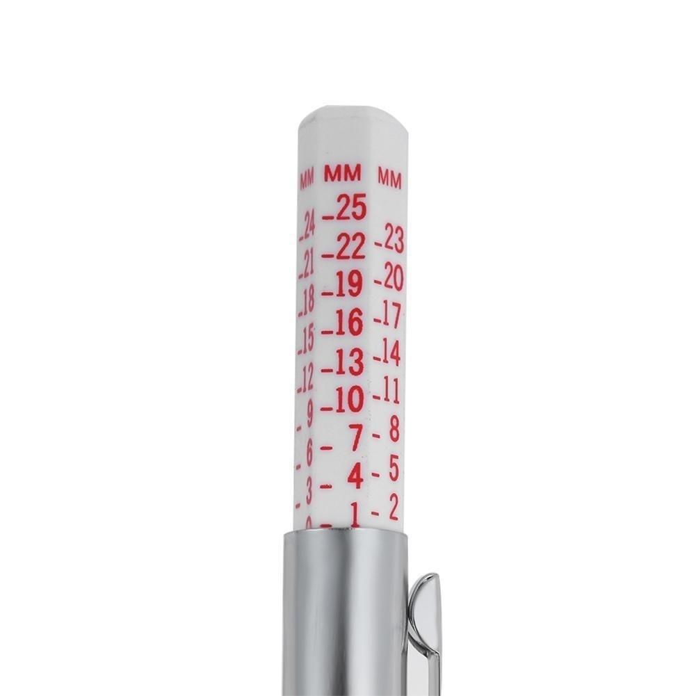 New Safety Metric Standard Measures Tire Tread Depth Gauge Tyre Tester Pen Shape Gage25mm