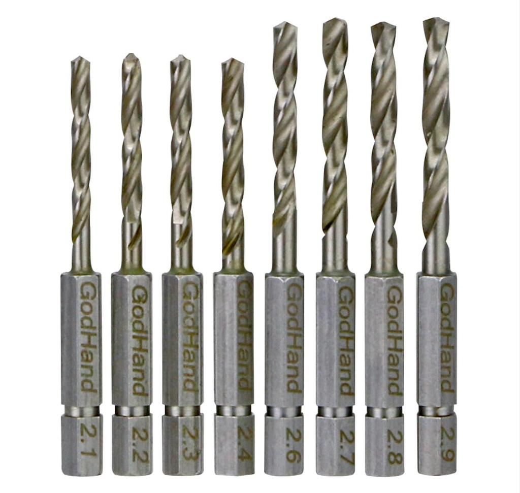 GodHand Quick Drill Bit Set of 8 Hobby Tools (D) GH-DBQ-8D