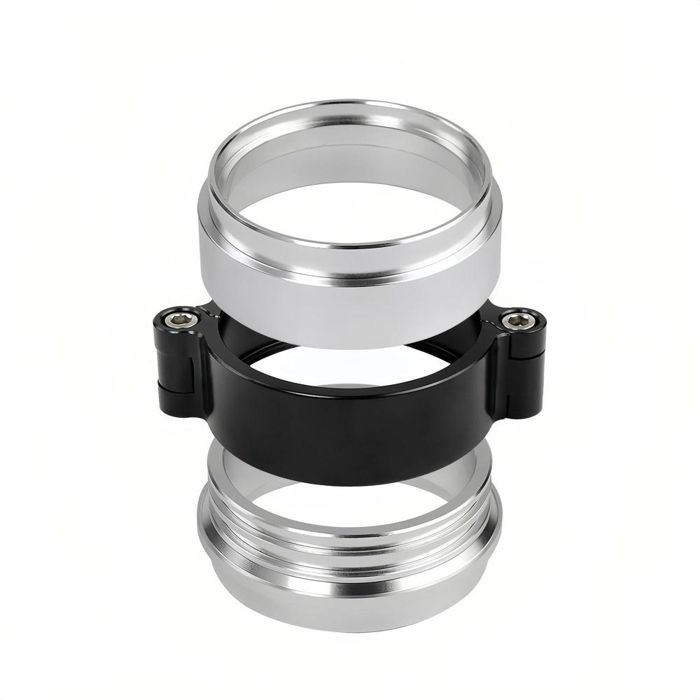 For Turbo Intake Pipe 2"/2.5"/3"/4" Aluminum Exhaust HD V-band Clamp w Flange System Assembly Anodized Clamp With Flange Kit