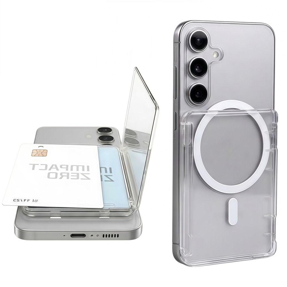 2 Kartensteckplätze für MagSafe Kartenhülle Transparente Geldbörse Handyhülle Für Magnetisches Handy