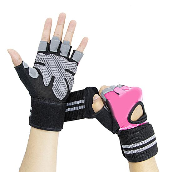 1 Pair Fitness Gloves Super Soft Allergy Free Shock-Absorbing Wear Resistant Silicone Slip-Proof