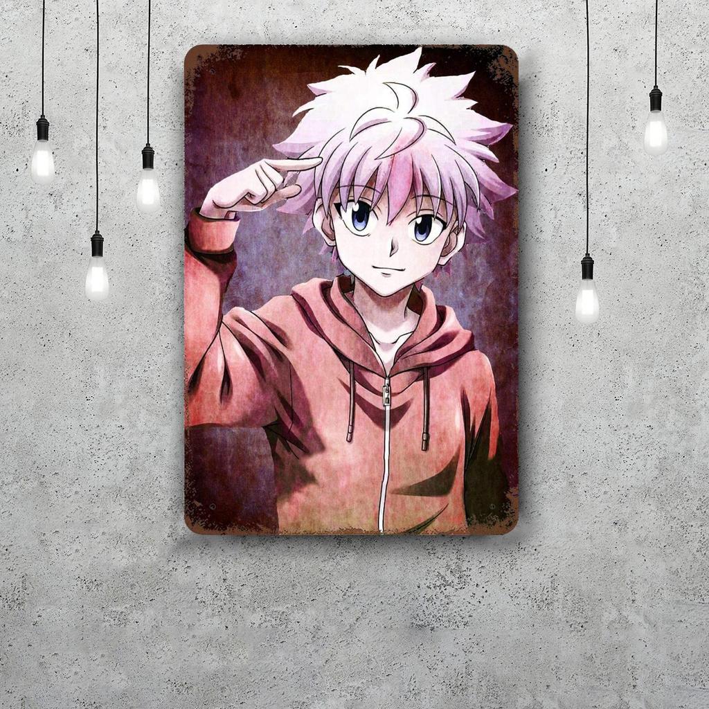 zoldyck anime Vintage Metal Tin Signs Posters Decor Retro Metal Plaque Wall Art Decor for Garage Bar