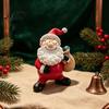 Christmas Party Table Centerpieces Santa Claus Resin Ornament, Hand Painted Festive Figurine, Vintage Durable Decor for Window Display Style