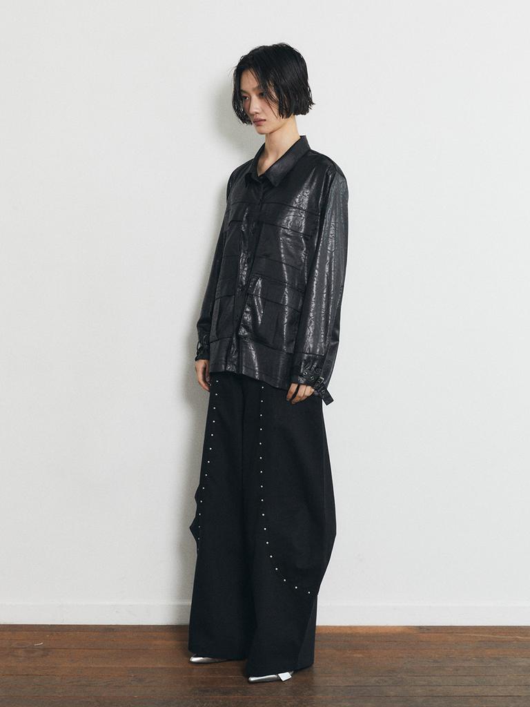 HALF DEVIL US Oversized Cargo Shirt_Black