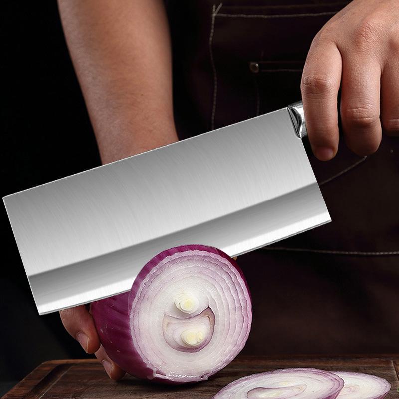 8 inch Kitchen Cleaver Slicing Chopping Knife Stainless Steel Boning Meat Knife Wood Handle Chinese Butcher Knife Cooking