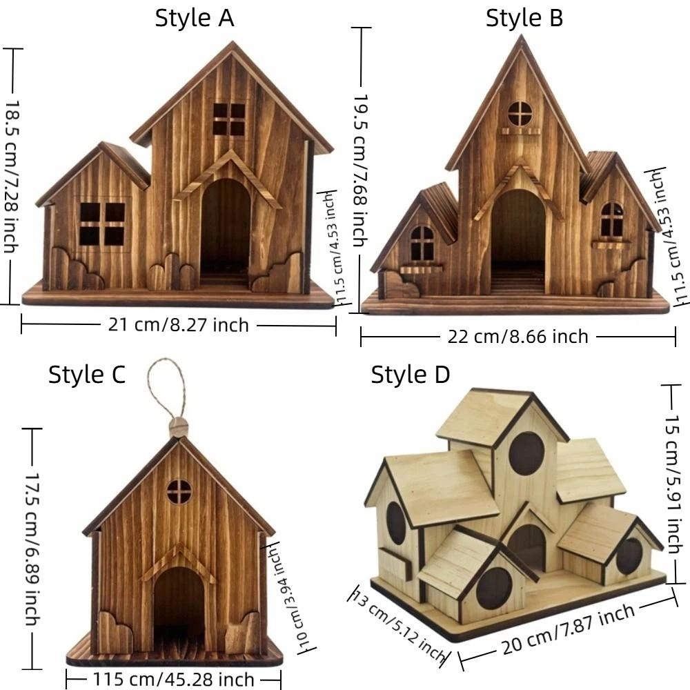 Handmade Hanging Birdhouse Ventilation Bird Villa Bird Cages Hatching Nest  Wild Birds