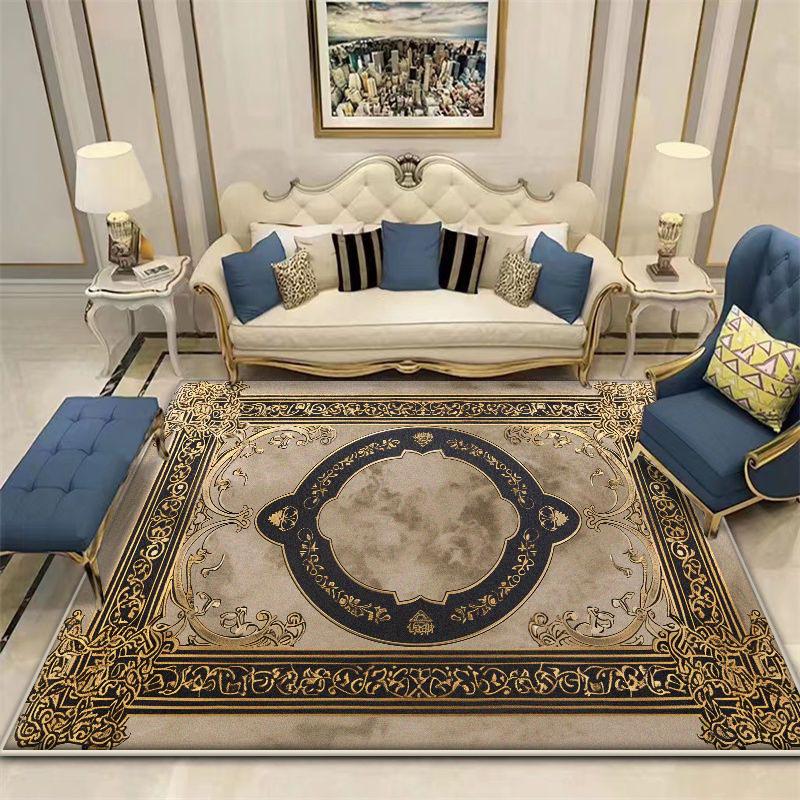 Tapijt in Boheemse stijl Woonkamer Antislip Opvouwbaar Groot Kamerkleed Gemakkelijk Schoonmaken Salontafelmat Machinewasbaar Aanpasbaar