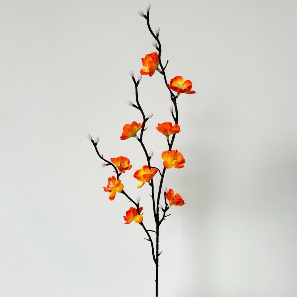 Peach and Plum Blossom Artificial Winter Bouquet for Indoor Decoration