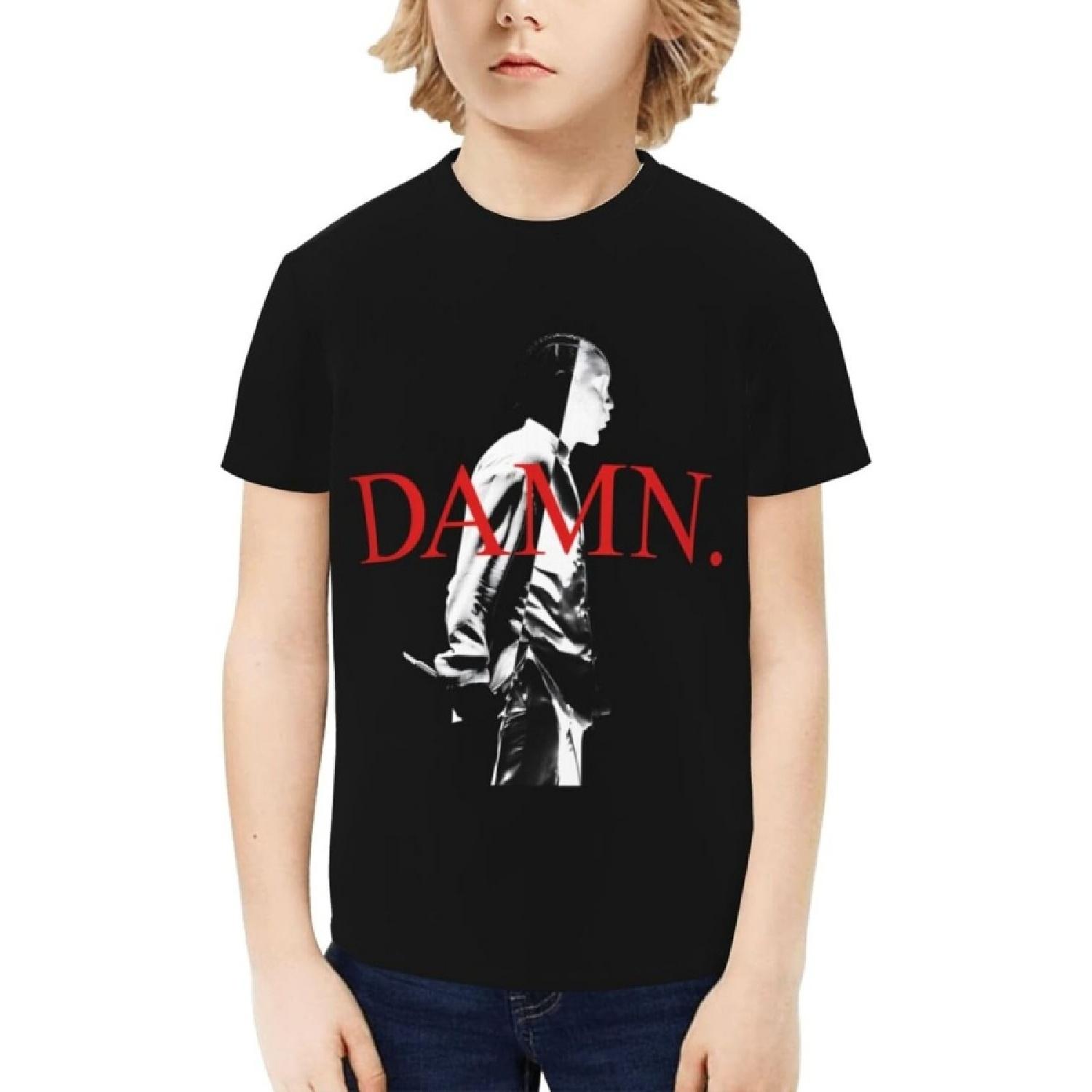 CSCMRRSH Boys Girls Tees T-Shirt Short Sleeve for Kendrick Lamar Crewneck Youth Tees Cool Kids Novelty Shirts S