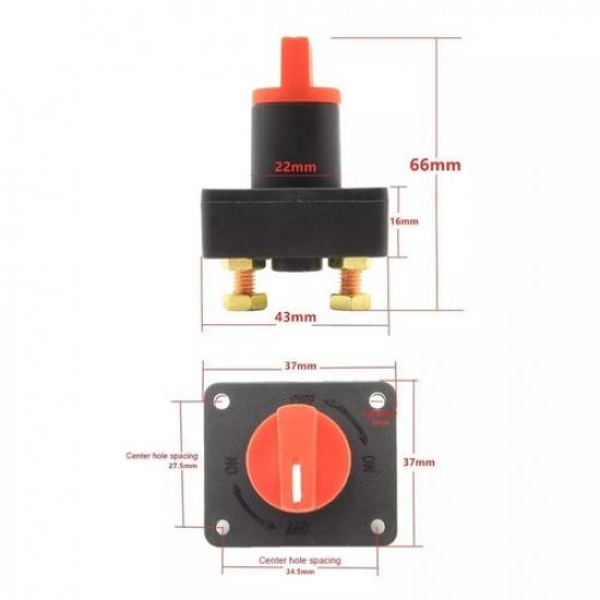 4xDC12V 300A Battery Switch On Off Rotary Isolator for Truck Car Boat Disconnect