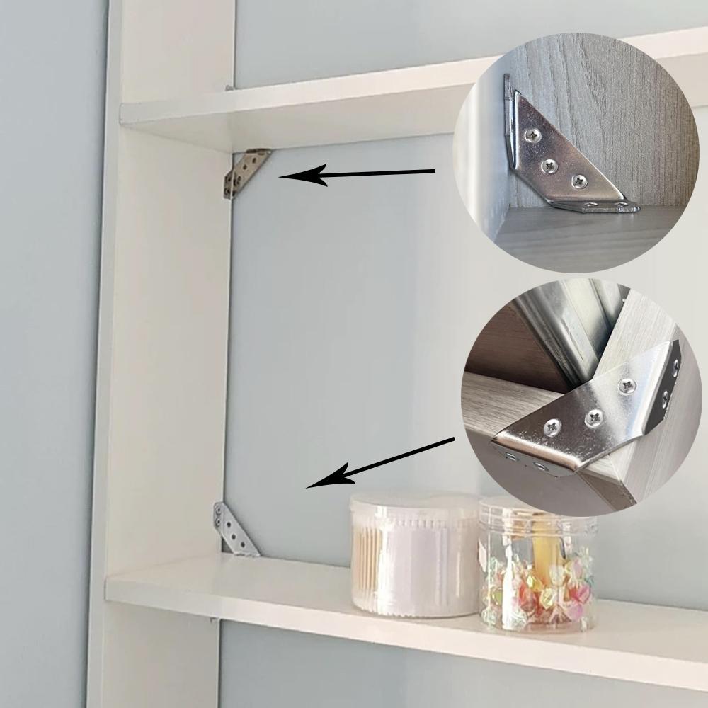 50pcs Multi-Functional Angle Brackets, Suitable for Cabinets and Shelves, Can Be Used in Both Home and Office Settings.
