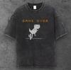 Unisex Pixel Dino Game Over T-Shirt Gewaschenes Schwarz Y2K Streetwear S-3XL