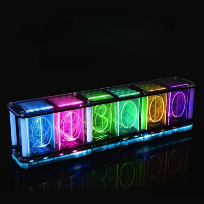 Mini Nixie Desk Clock Minimalist Lamp Alarm Luxury Athan Design Table Clock Vacuum Smart Clock Elegant Aesthetic Stylish Nordic Watch Home Decoration
