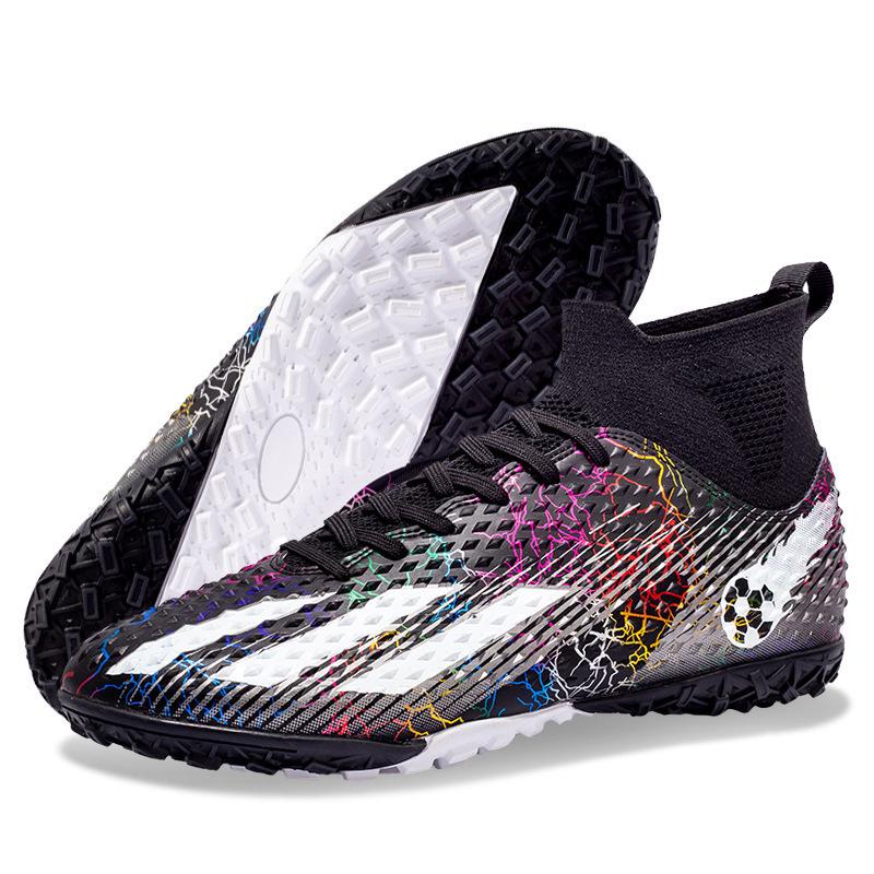 Amazon High-top Football Shoes for Boys and Girls TF Broken Nails AG Long Nails Adult Grass Training Shoes