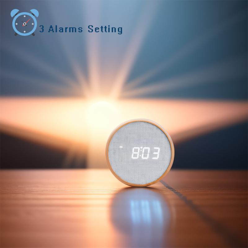 Wooden Digital Alarm Clock Silent Table Clock Modern Home Decoration for Bedroom Office Niditon