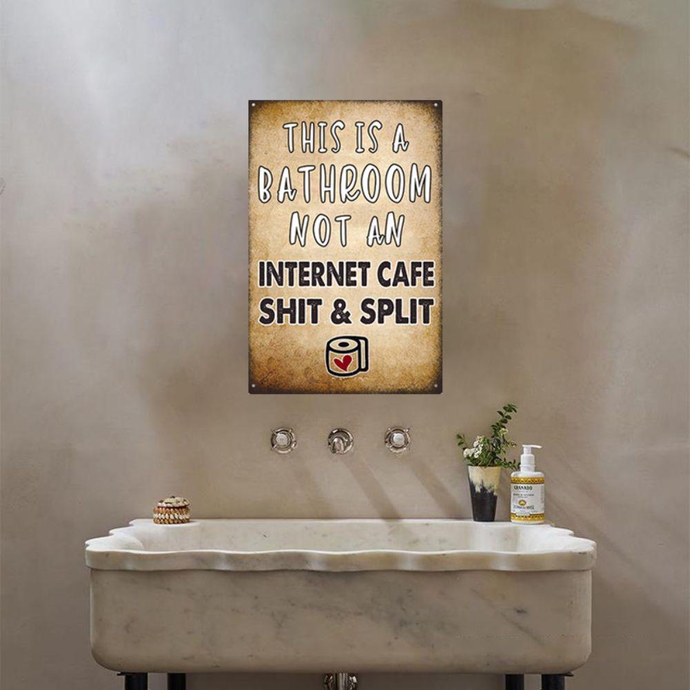 

Plaque Metal Tin Signs Posters Funny Retro Signs Art Word Wall Art Decor Toilet