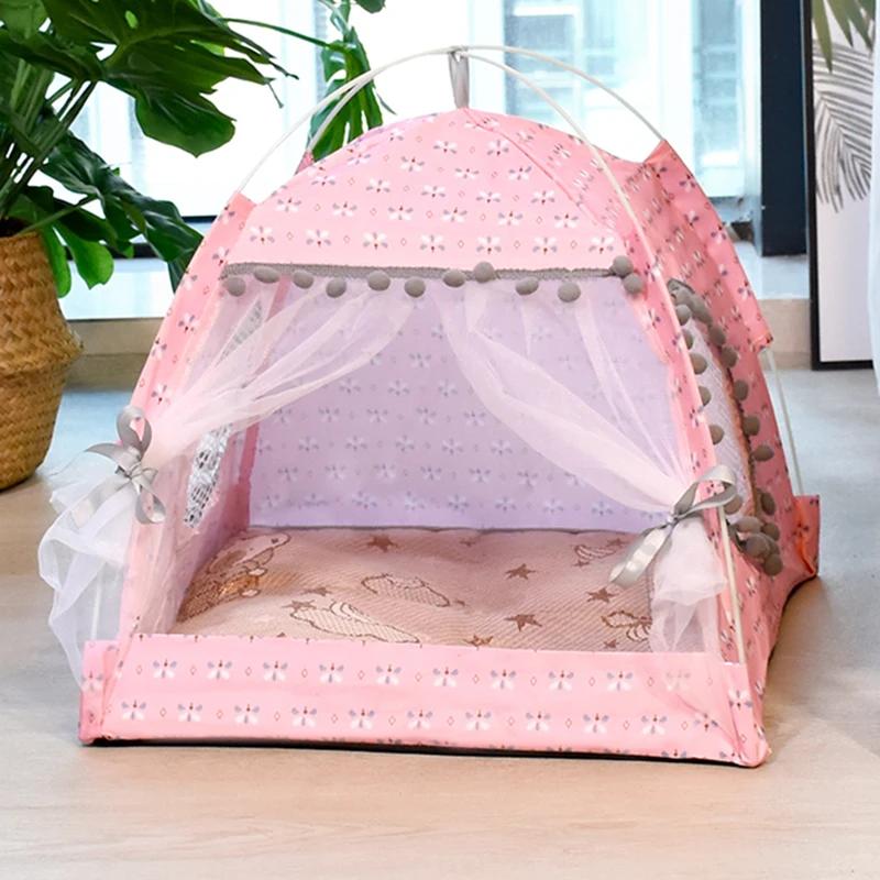 KEMORELA 1PCS Cat Broken Flower Tent Semi Enclosed Pet Tent Nest Universal For All Seasons Cat And Dog Nest Pet Supplies