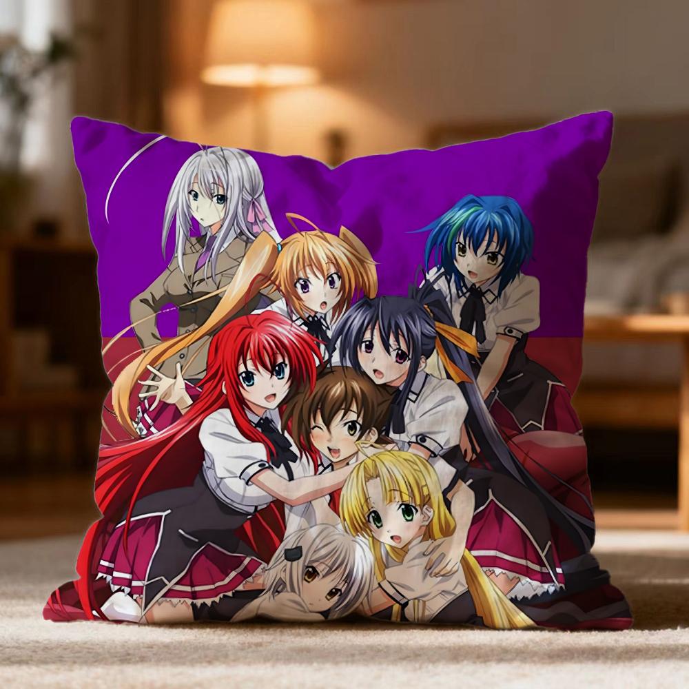 Popular H-HHigh School DxD Cushion Cover Soft Washable Pillow Case Multi-Scene for Couch Bed Travel Office Use