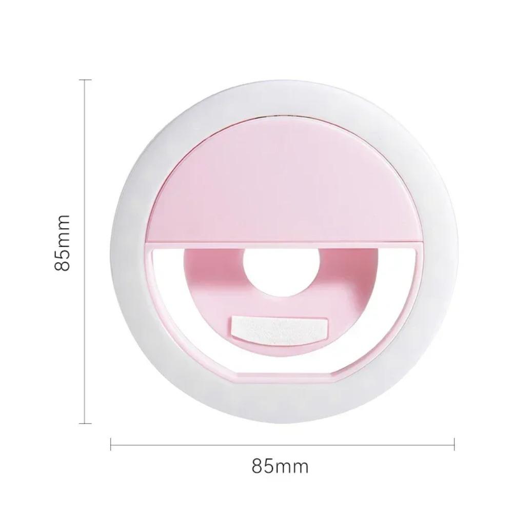 1pcs LED Selfie Ring Fill Light Cell Phone Third Gear Fill Light USB Charge Portable Beauty Flash Po Beauty Light Live Selfie