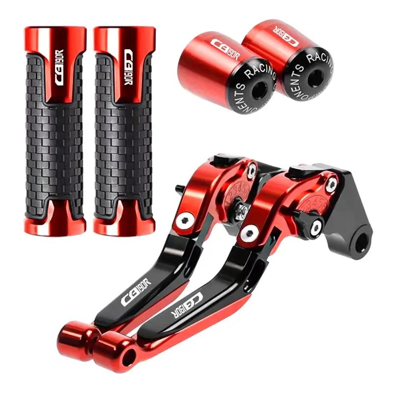 Motorcycle Brake Clutch Levers Handlebar Grips Ends CNC Aluminum For Honda CB 190R 2016 CB190R 2017