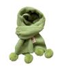 Scarf New Christmas Scarf Wool Knitted Gentle Wind Imitation Cashmere Scarf with Hairball