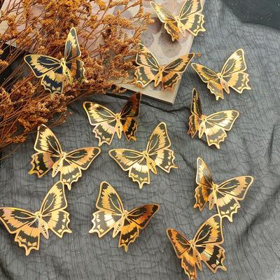 3D Butterfly Wall Decors 2Sizes Butterfly Wall Decals Self Adhesive Stickers Butterfly Decorations for Livingrooms Butterfly Decals,12pcs