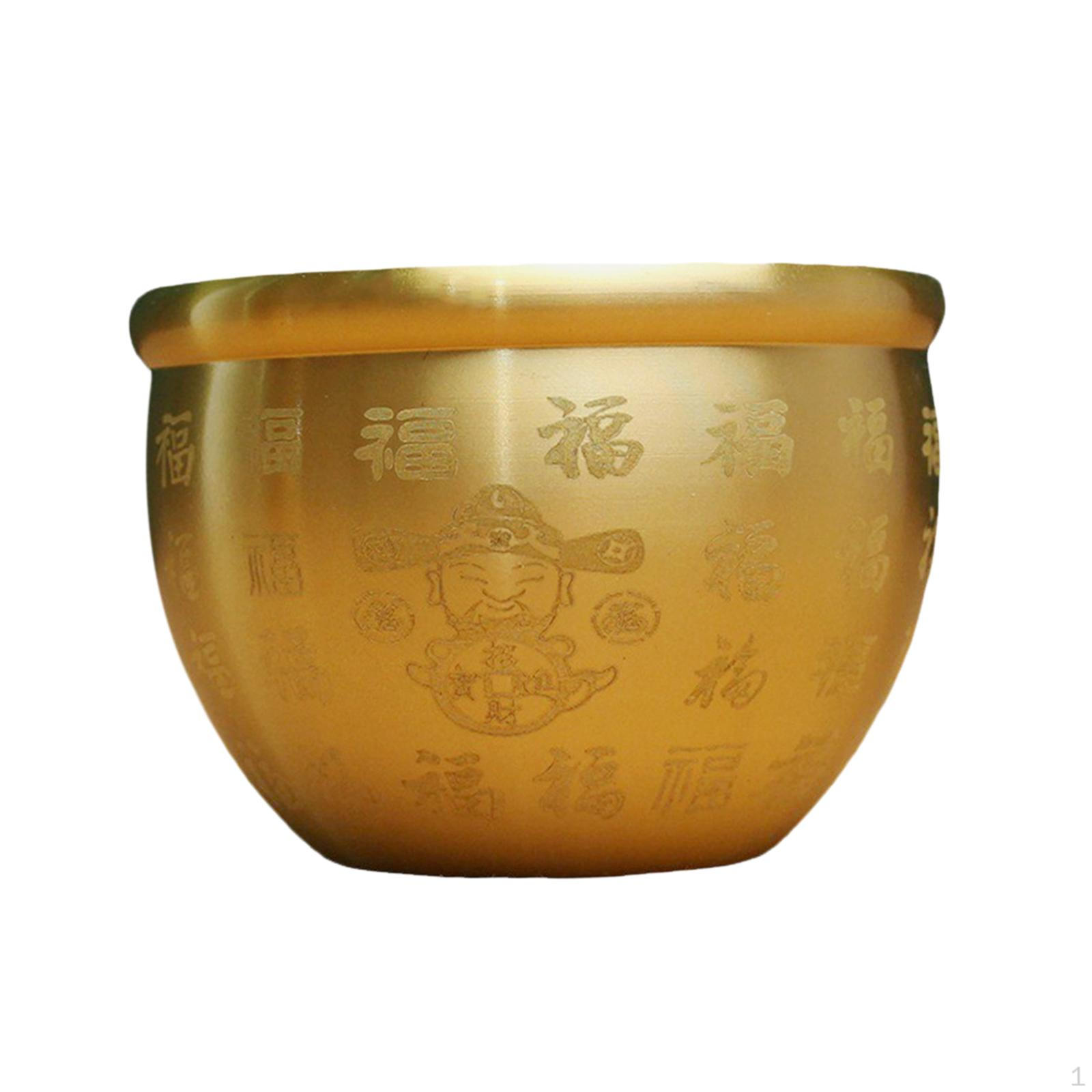 

Китайська Грошова Скарбничка Ріг Достатку Латунний Циліндр Удачі для Домашнього Офісного Декору Подарунок на Рік StyleC